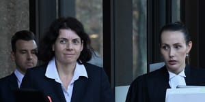 Sue Chrysanthou SC (left) outside the Federal Court on Wednesday.