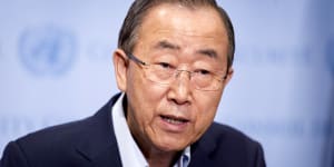 Former UN Secretary General Ban Ki-moon in 2015. 