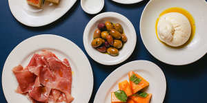 A selection of antipasti at Fior.