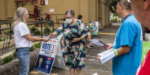 Pre-polling at Leichhardt Town Hall ahead of last year’s state election.
