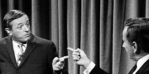William Buckley jnr and Gore Vidal clash during a debate on US television in 1968.