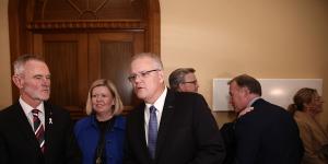 Prime Minister Scott Morrison - with Candidate for Bass Bridget Archer - is targeting the'grey vote'in Tasmania.