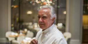 Alain Ducasse,the godfather of French gastronomy,at his refurbished Plaza Athenee restaurant.