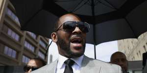 Singer R. Kelly after an earlier court appearance. 