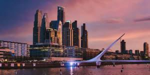 Puerto Madero skyline from Buenos Aires Cruise Port.