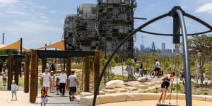 Park above Rozelle Interchange closed after asbestos discovered near playground