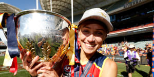 Erin Phillips won the premiership with the Crows at the start of this year.