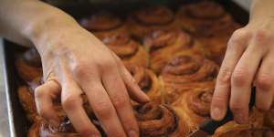 Oven fresh:The star turn is the cinnamon scroll at Turramurra's Flour Shop.