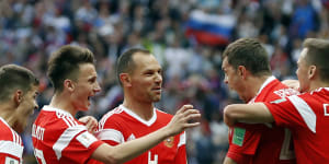 Rampant Russia pummel Saudis 5-0 in World Cup opener