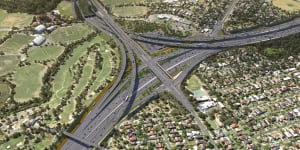 The North East Link interchange to be built in Bulleen.