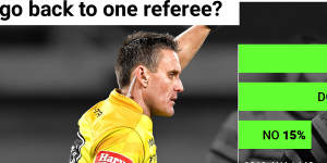 One is better than two when it comes to referees.