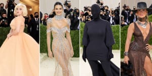 Sister Act:Kendall Jenner in Givenchy and Kim Kardashian in Balenciaga at the Met Gala.
