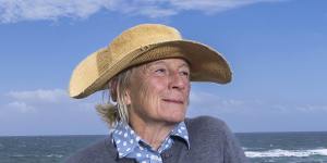 Author Alison Lester at Kilcunda Beach near her Victorian home.