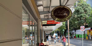 Chocolate Moments in Albert Street,days out from its closure after a running battle with the Cross River Rail Delivery Authority. 