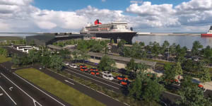 The cruise terminal planned for Luggage Point.