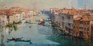 Detail of Arthur Streeton’s THE GRAND CANAL,1908,oil on canvas,92.0 x 168.5 cm 