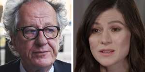 Geoffrey Rush and Yael Stone worked together in 2011 on'Diary of a Madman'.