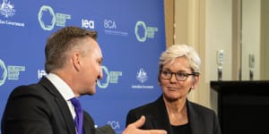 Energy Minister Chris Bowen and US Energy Secretary Jennifer Granholm at the Sydney Energy Forum.