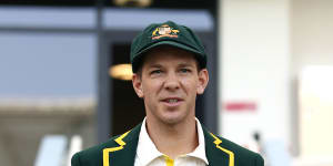 Tim Paine during his time as Australian Test cricket captain.