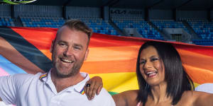 Tennis players Adam Watson and Nikki Cauchi can’t wait for the Glam Slam LGBTQ tournament at the Australian Open. 