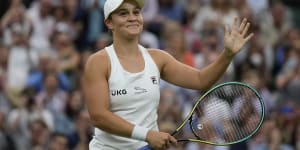 Ash Barty will take on 2018 champion Angelique Kerber in the semi-finals.
