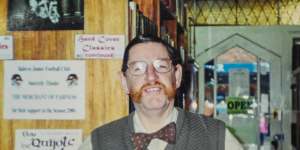Well-read:Rod Cameron in 2007 at the Merchant of Fairness Balwyn store where he arrested a book thief.