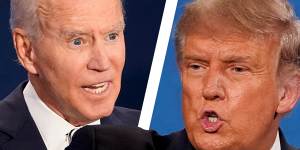 s Donald Trump constantly interrupted Joe Biden and the Democratic nominee called the President a"clown"and told him to"shut up"in first presidential debate.
