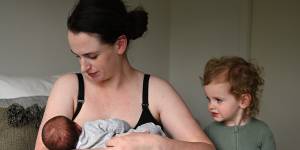 Tess Farry,with baby Olive and daughter Frankie,says it is important for mothers to be able to show themselves breastfeeding,so it is not viewed as something that must be hidden.