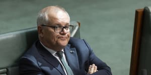 Former prime minister Scott Morrison in the House of Representatives this week. 