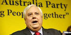 Big time political party donor,Clive Palmer.