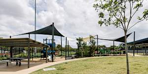Nudgee Recreation Reserve has a multi-sports field,playground,BMX pump track and dog park. 