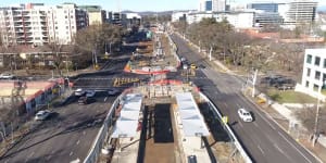 Take a bird's eye view of the light rail track in this new video