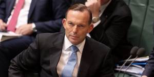 Prime Minister Tony Abbott during Question Time on Thursday.