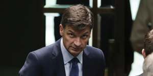 Minister for Energy and Emissions Reduction Angus Taylor faced intense pressure from the opposition last year.