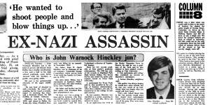 Assassination attempt on President Reagan:Front page of the Sydney Morning Herald on April 1,1981. 