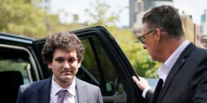 Sam Bankman-Fried,the founder of bankrupt cryptocurrency exchange FTX,arriving at pre-trial court proceedings in New York in August. 