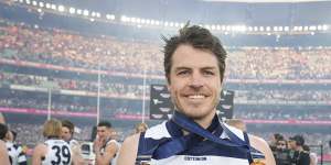 It’s hard to wipe the smile off Isaac Smith’s face in Geelong.