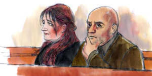 Bernadette Denny and Mario Schembri in court.