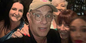 Tom Hanks with excited diners at Mr Wong on March 8.