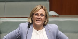 Crossbench MP Zali Steggall at Parliament House on Tuesday.