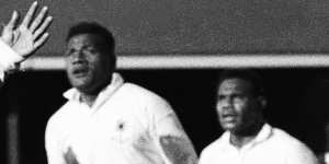 The fiery second Test between Australia and Fiji at the SCG on June 26,1954. 