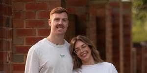 Daniel Pearson and partner Tayla Cain are looking to buy in Airport West,where house prices have increased by seven per cent.