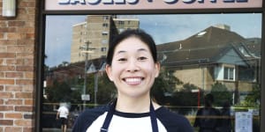 Chef Tomoko Niwa at Best Bagel Co. in Cremorne.