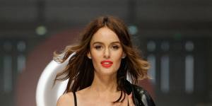 Nicole Trunfio on the MFF runway for Jean Paul Gaultier for Target in 2016.