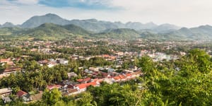 Luang Prabang lies along the Mekong River.