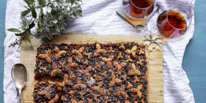 If you like mince pies,you'll love this share-friendly spiced slice.