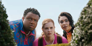 Jaquel Spivey,Angourie Rice and Auli’i Cravalho in Mean Girls.