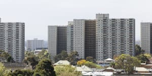 Victoria’s ageing social housing towers are in poor condition and at the centre of a political brawl. 