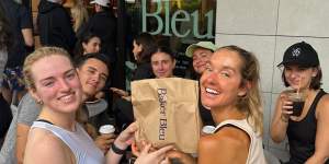Baker Bleu in Double Bay has become a destination for local run clubs,who end their runs with a pastry. 