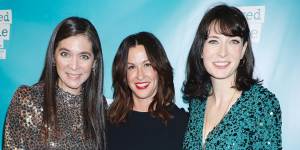 Diane Paulus,Alanis Morissette and Diablo Cody at the Jagged Little Pill Broadway premiere in 2019.
